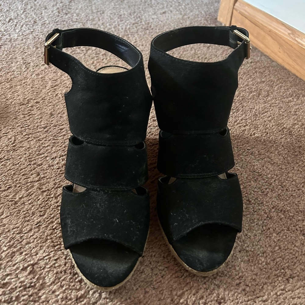 Apt. 9 Black Wedge Sandals